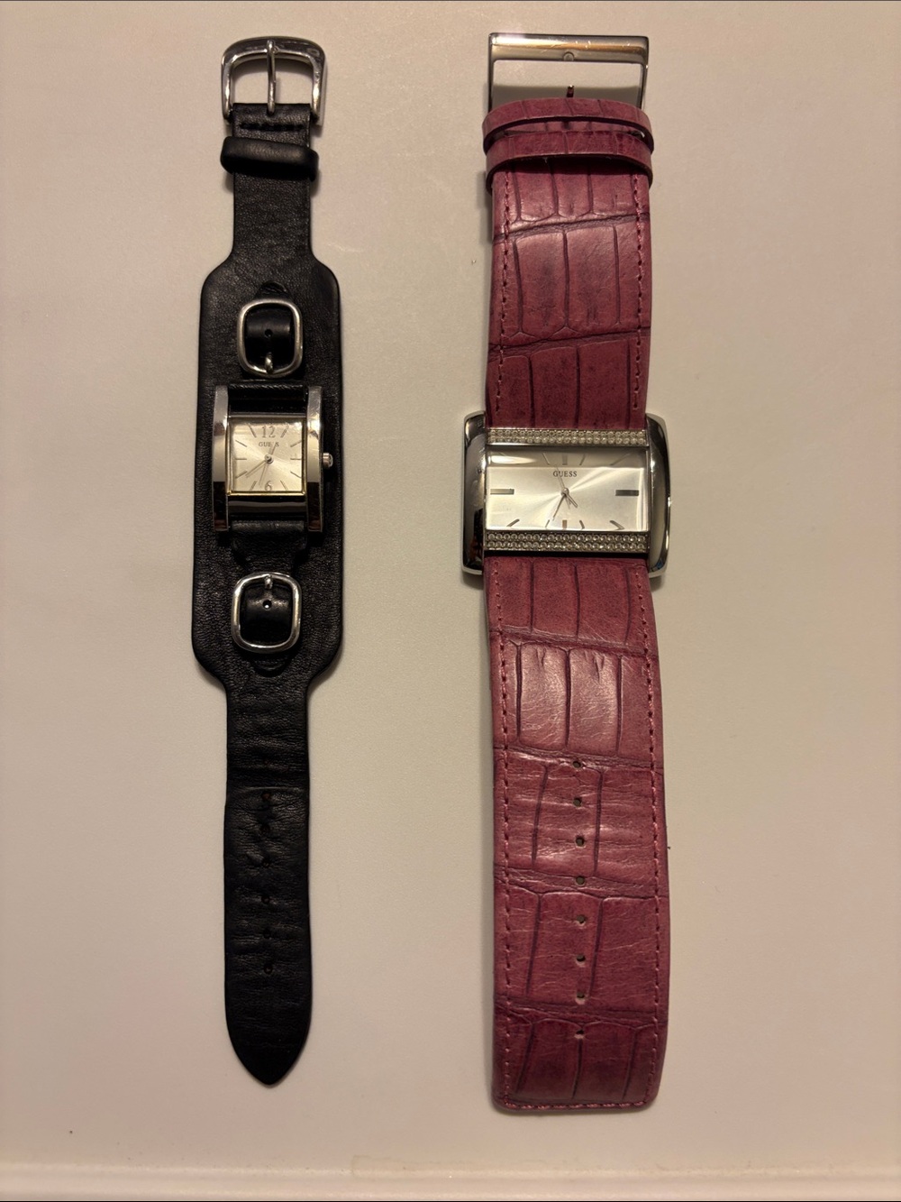 Guess Women's Bracelet Watch in Black and Burgundy